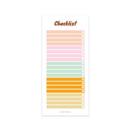 vrolijk gekleurde checklist
