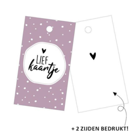 Cadeaulabel lief kaartje