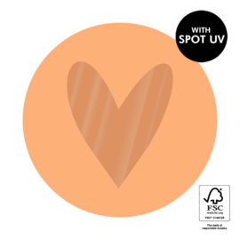 (sluit)sticker Heart Spot UV - Orange