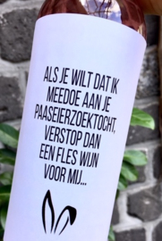 zelfklevend wijnetiket paaswijn. Mama Drinkt Wijn