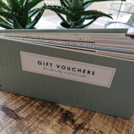 Gift vouchers  for family and friends