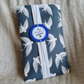 Inpakpapier Birds night blue