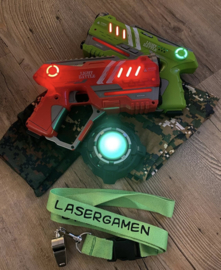 Huur Lasergame pakket; 6+1 laserguns