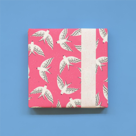 Inpakpapier Birds flamingo pink