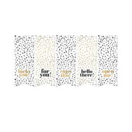 Set van 5 (sluit)stickers Black & Gold Vaantjes