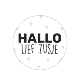 Hallo lief zusje (sluit)sticker