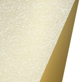 Inpakpapier spirograph goud 70x200 cm