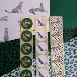 Inpakpapier Cheetah wild Green