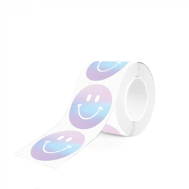 Grote (sluit)sticker Smiley Holographic