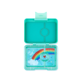 Yumbox Snack- Tropical Aqua / Rainbow tray  3 vakken