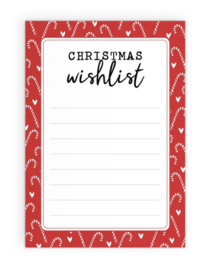 christas wishlist notitieblok