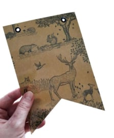 Inpakpapier Animals Forest Green