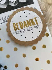 yathzee cadeautje - bedankt voor de fijne tijd!