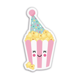 Magneet, roze popcorn