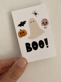 Minikaartje BOO! Halloween