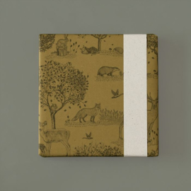 Inpakpapier Animals Forest Green