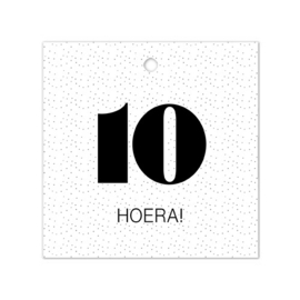 Cadeaulabel - 10 Hoera