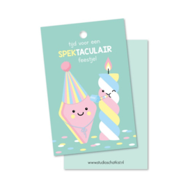 Cadeaulabel spektaculair feestje!