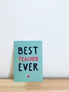 A7 Minikaartje best teacher ever