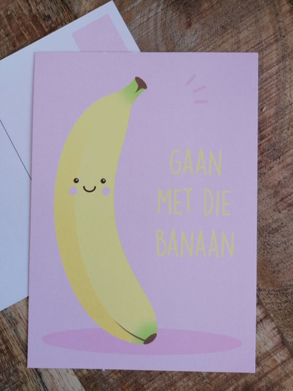 Ansichtkaart  gaan met die banaan