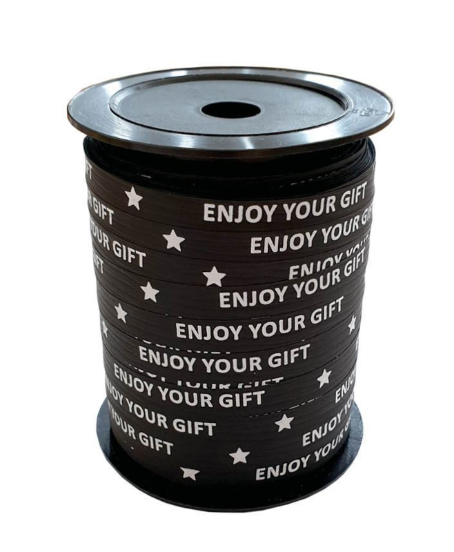 1. Zwart met krullint - Enjoy your gift