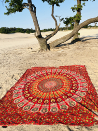 XL Strandlaken - Mandala - rood