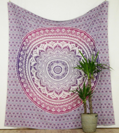 Bedsprei Mandala roze/paars