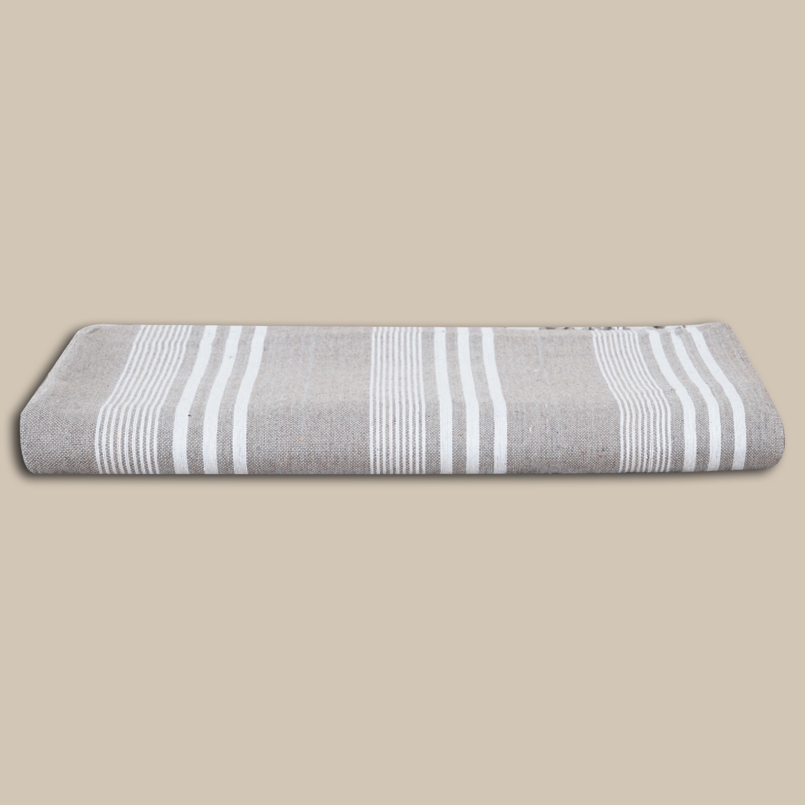 XXL Strandlakens beige witte streep