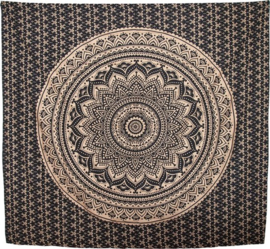 XL Strandlaken - Mandala - Zwart/goud