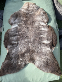 Schapenvacht Grijs bruin wit