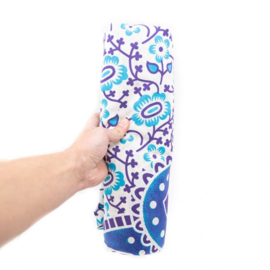 Mandala Lotus Bedsprei blauw wit ster