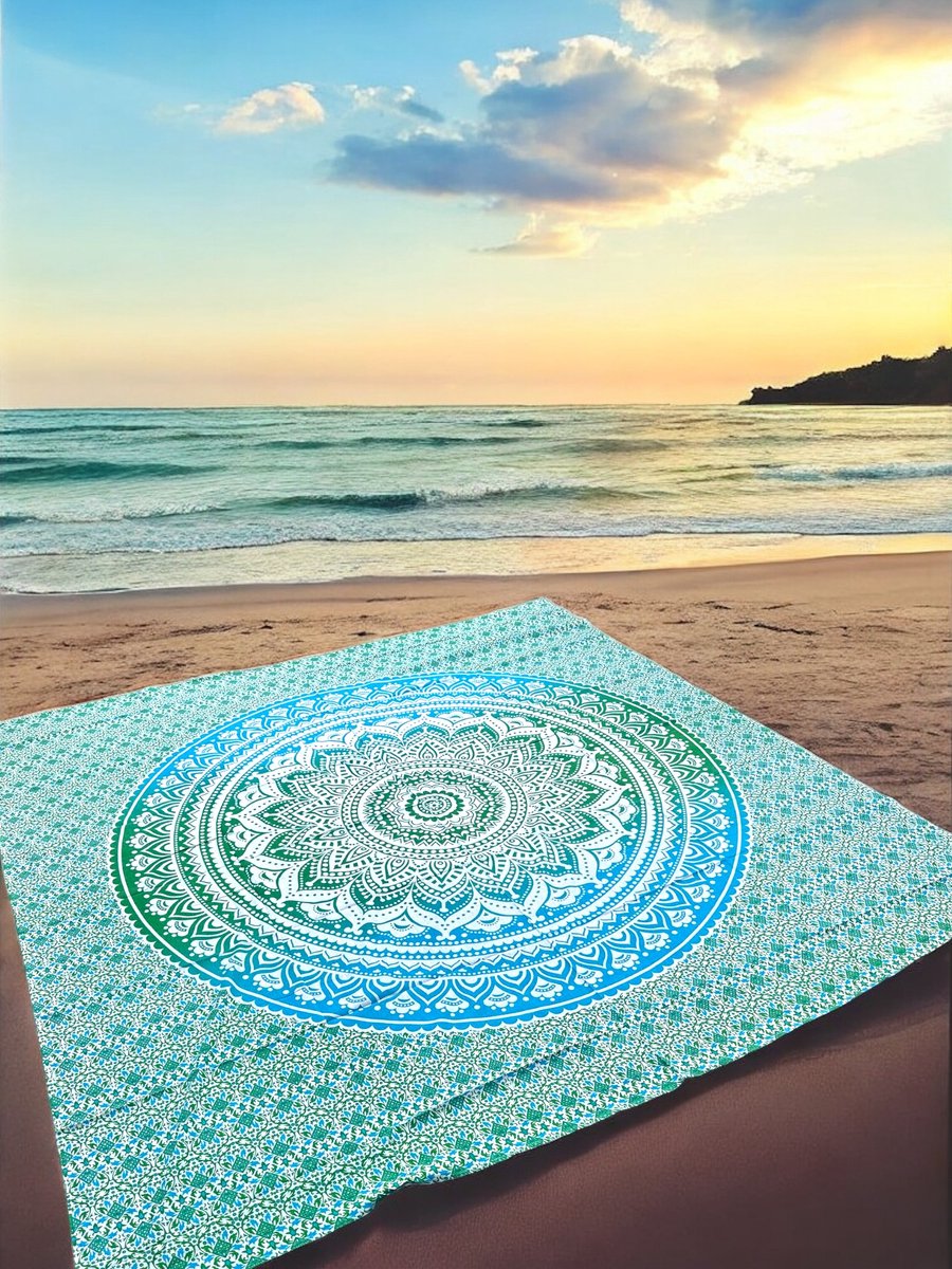 XXL Strandlaken - Mandala GROEN