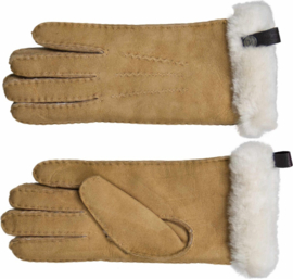 XXS- Schapenvacht handschoenen Camel