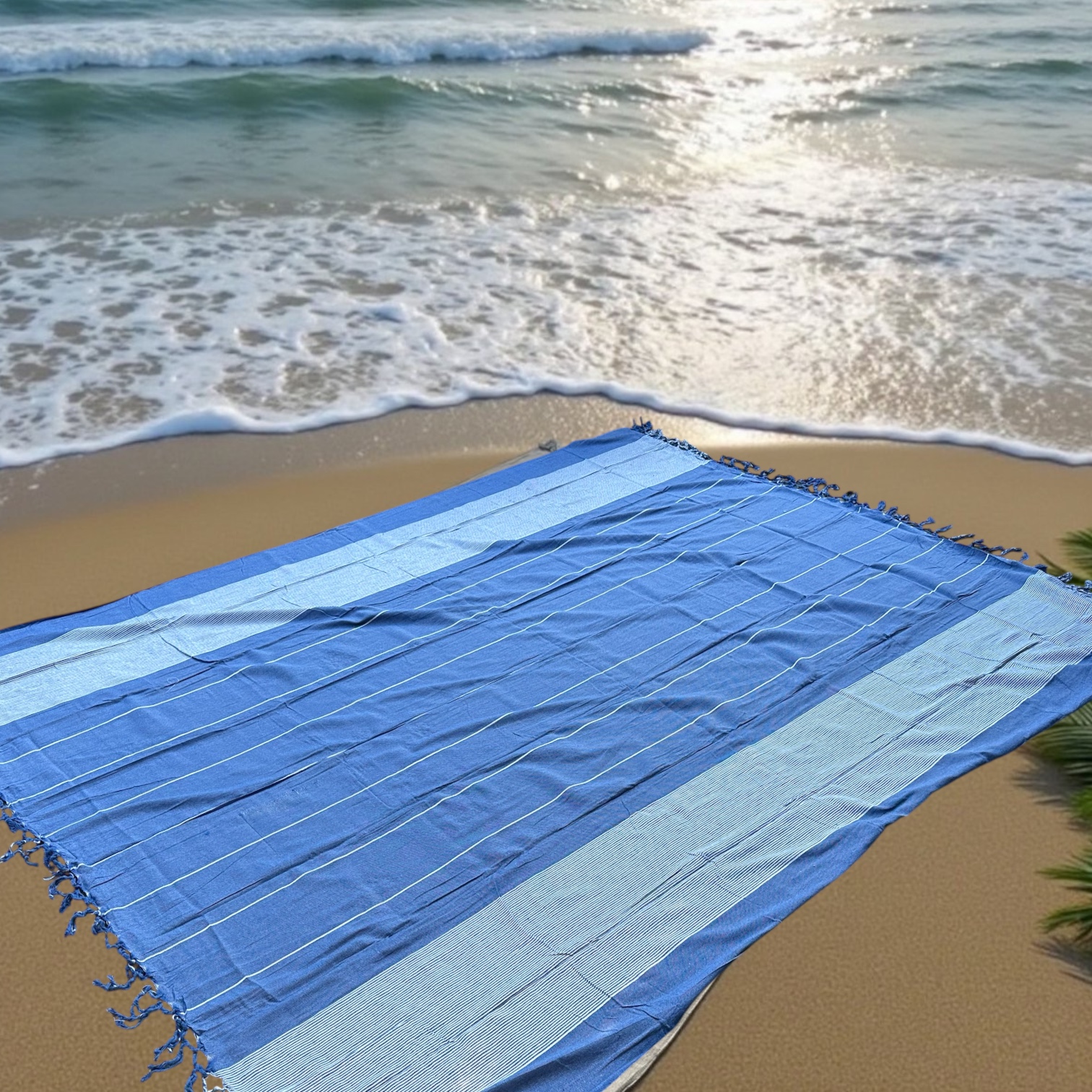 XL strandlaken blauw
