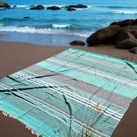 XXL strandkleed Turkoois grijs