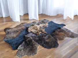 Schapenvacht vloerkleed Melange bruin/Bruno 180x120