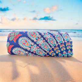 XL Strandlaken - Mandala - Blauw/rood/groen
