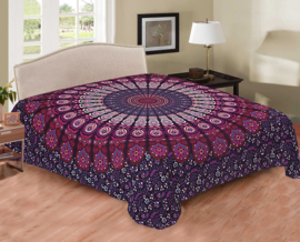 Mandala Bedsprei Paars