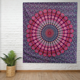 Mandala Bedsprei Paars