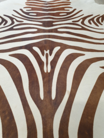 Zebra koeienhuid bruin/wit 180x200