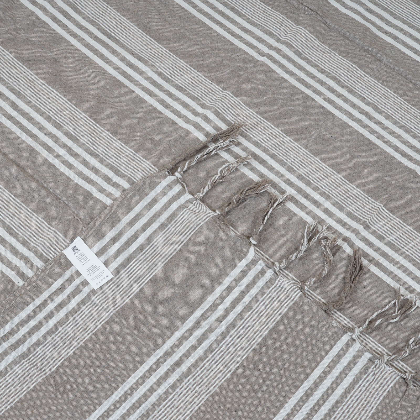 XXL Strandlakens beige witte streep