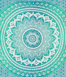 XXL Strandlaken - Mandala turquoise 210x240