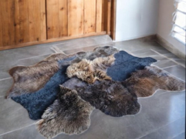 Schapenvacht vloerkleed Melange bruin/Bruno 180x120