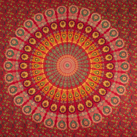 XL Strandlaken - Mandala - rood