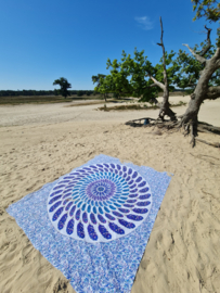 XL Strandlaken - Mandala - paars/blauw