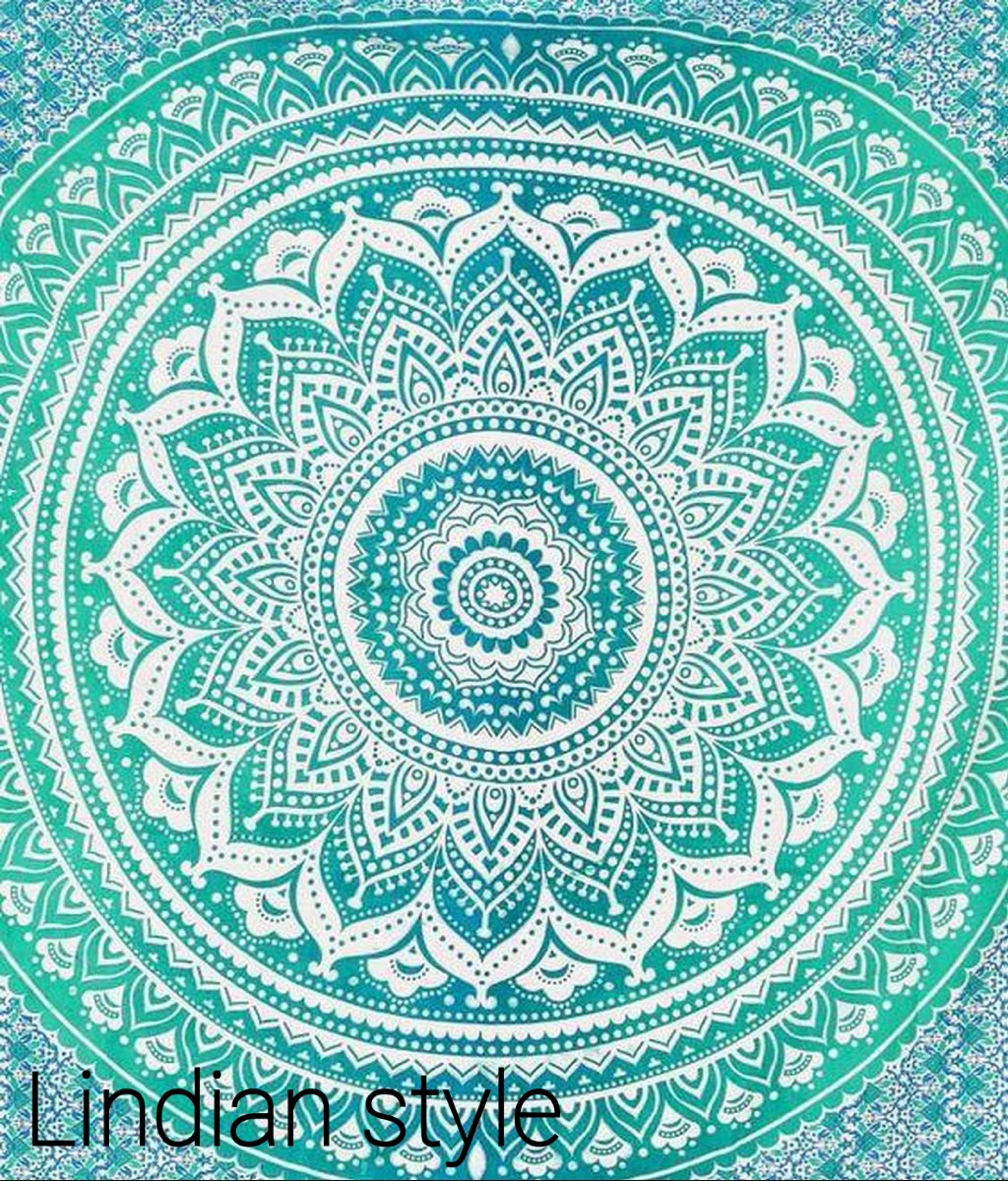 XXL strandlaken - Mandala - Groen