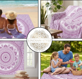 XL Strandlaken - Mandala - Roze