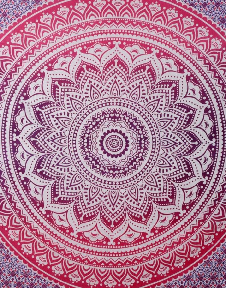 XL Strandlaken Mandala Roze