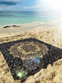 XXL Strandlaken - Lotus - Zwart/goud