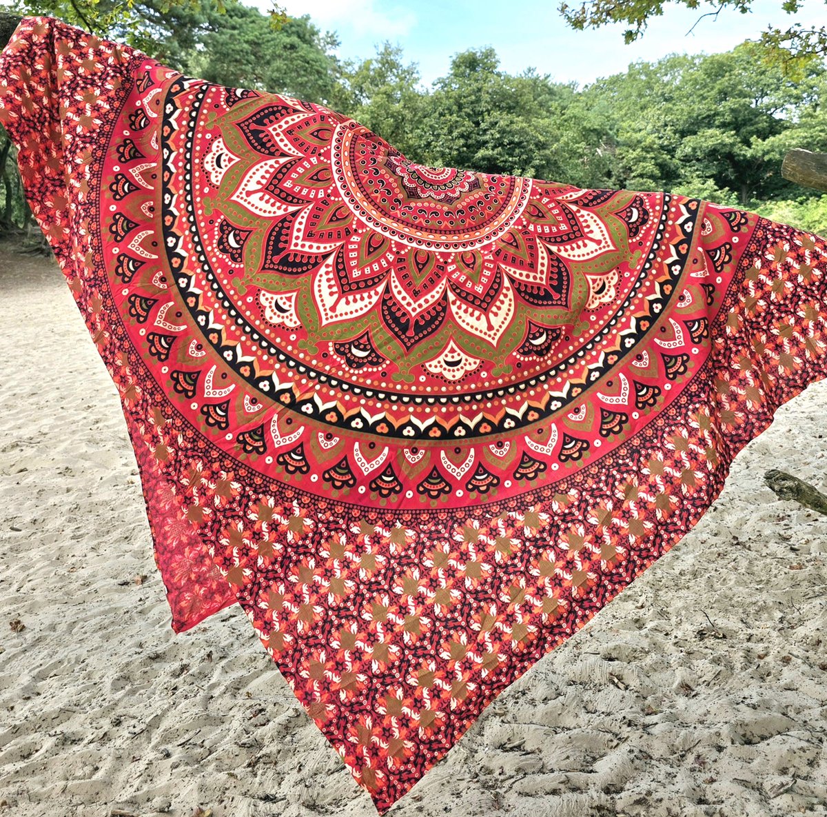 rood geel Strandlaken